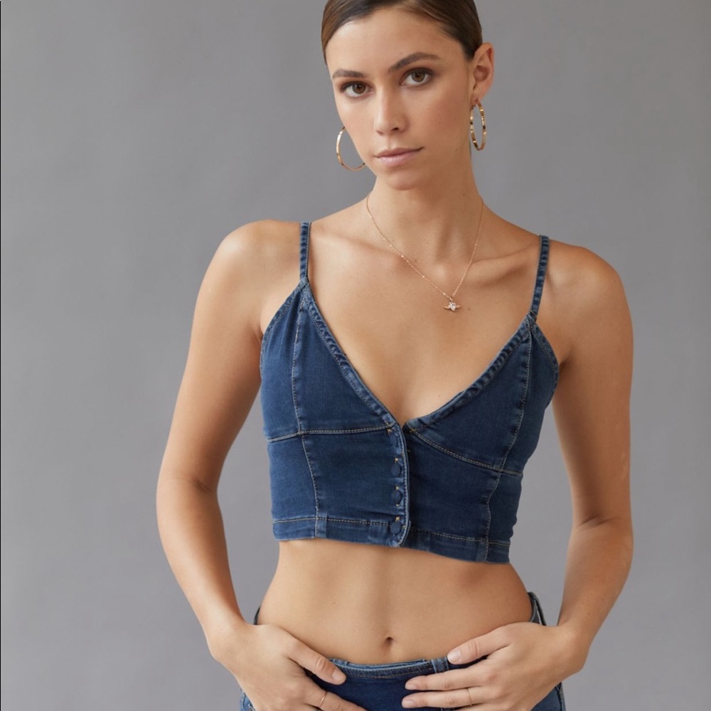 BDG UO Urban Outfitters “Nate denim bustier top”